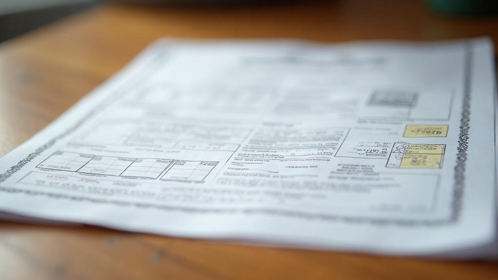 A birth certificate and a printed kundli chart on a wooden table, soft overhead light, close-up detail